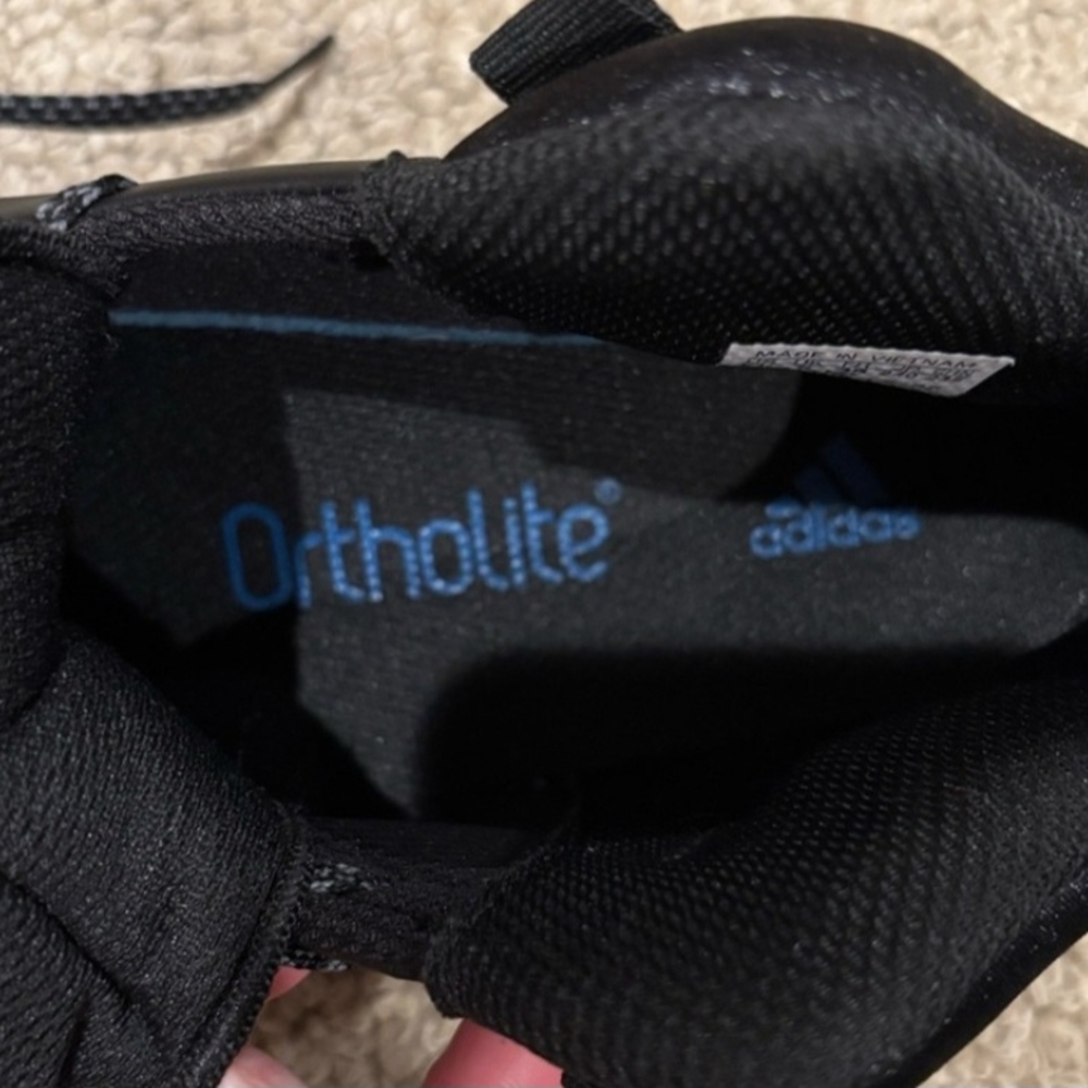 Adidas Kid's Black and Gold Athletic Shoes - Picture 4 of 7